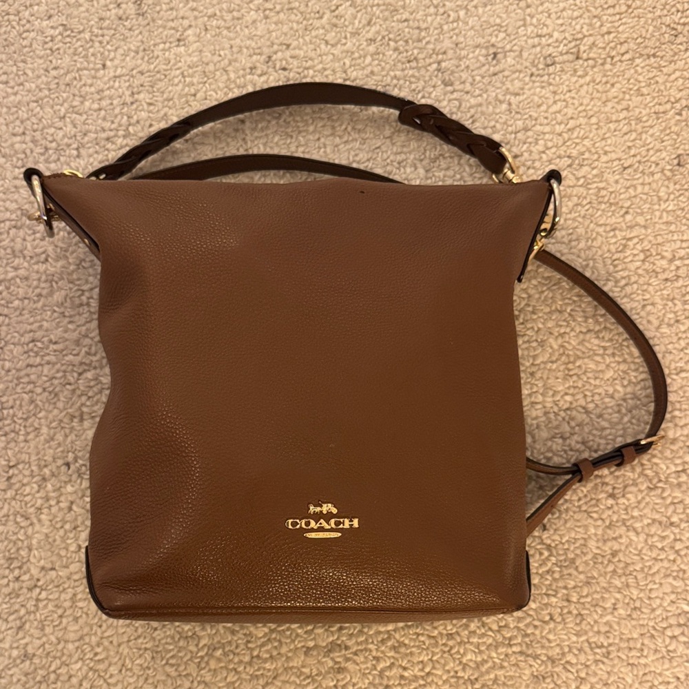 Coach Abby Duffle hobo Brown Leather Shoulder Bag - Picture 2 of 11